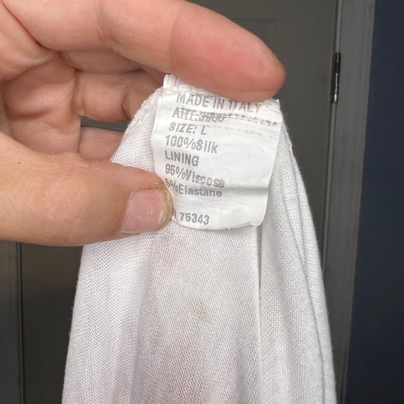 Elena Baldi silk top sleeveless floral ruffle women's L - Picture 3 of 5